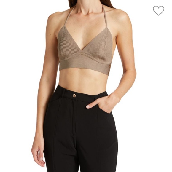 Jonathan Simkhai Jayline Layered Bralette Ribbed Long Sleeve Top Size Large NWT - Picture 4 of 7